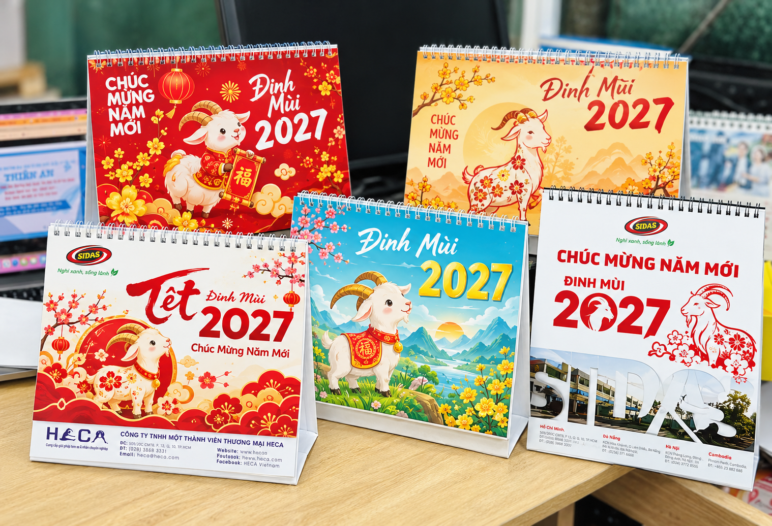 5 Mẫu Lịch Tết 2027 lịch để bàn
